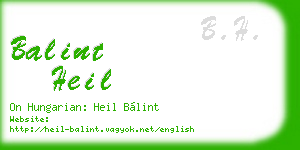 balint heil business card