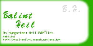 balint heil business card